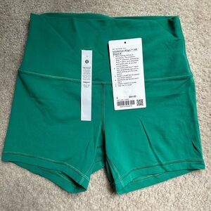 Cascadia green lululemon 4” align short